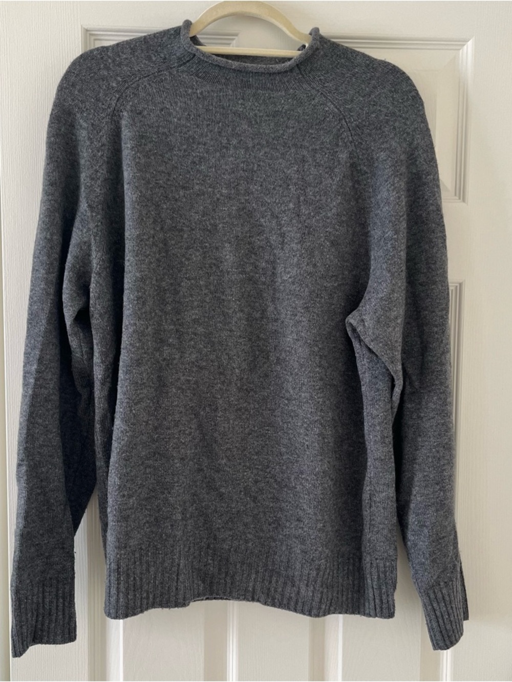 NAADAM Men's Merino Wool Cashmere Cashmino Rollneck Sweater, Granite Gray, Large - Picture 2 of 7